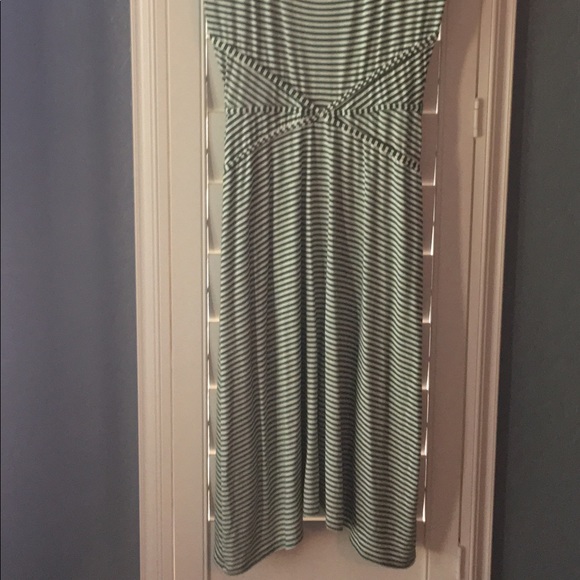 NWT Max Studio Green & White Stripe Dress XS - Picture 5 of 6